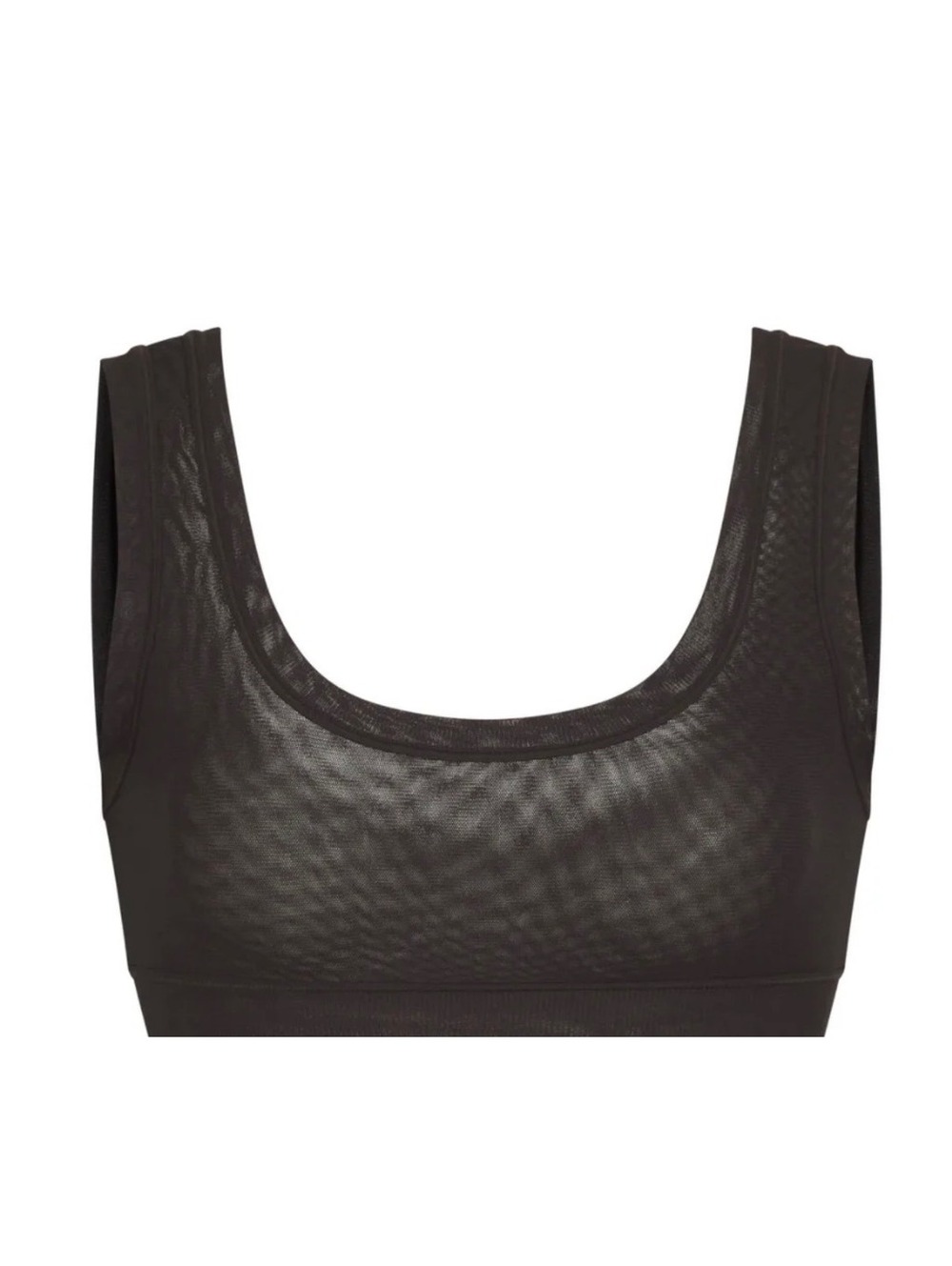 Skims Summer Mesh Sheer Scoop Bralette Color ONYX Size XXS